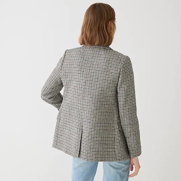 JCrew - Navy Houndstooth Blazer - Size 2 - Picture 3 of 10